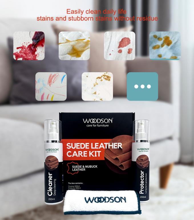 Nubuck & Suede Leather Sofa Care Kit Suede Cleaner Spray and Protector Eco-friendly Suede and Nubuck Cleaner Kit 3