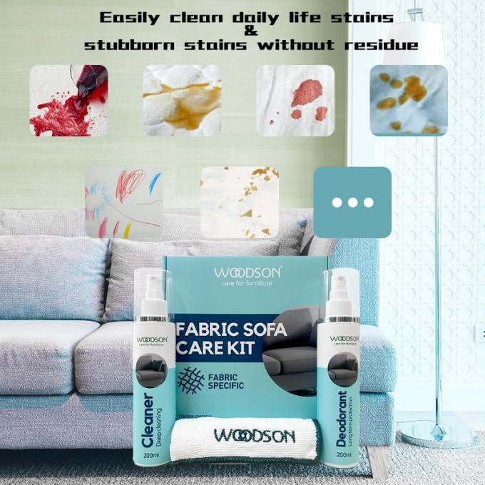 Fabric Furniture Care Kit Car Seat White Fabric Sofas Cleaner Soap Liquid Spray Fabric Cleaner and Deodorant 2
